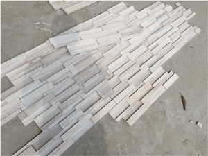 White Wooden Cultural Stone Wall Panel