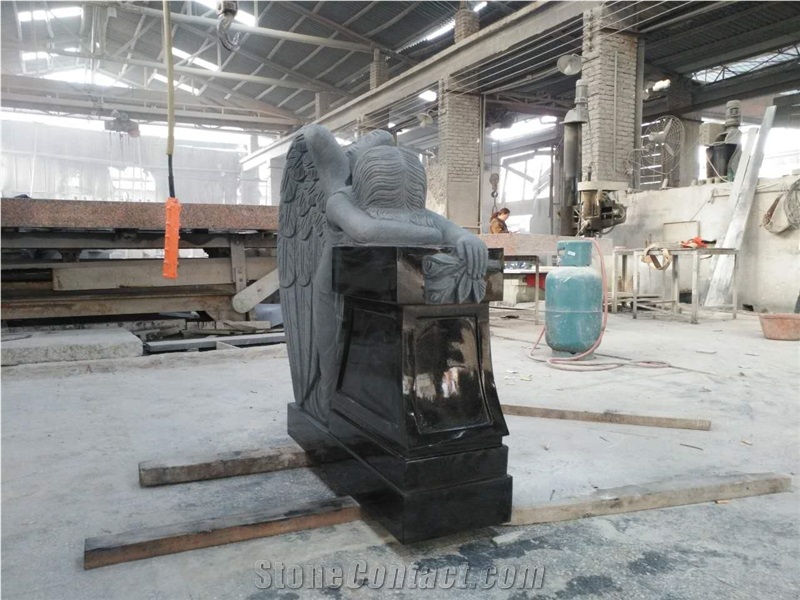 Black Granite Monument Design Hebei Black Custom Monuments for Cemetery