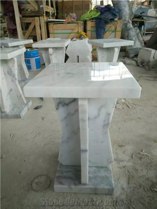 Custom Design Marble Furniture China Carrara Marble Office Meeting Tables for Decor
