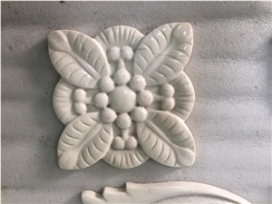 Handicraft Carving Interior Flower Pattern,Polished Home Decoration Marble Flower Works