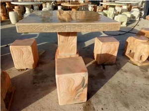 Marble Square Tea Tables Marble Pink Office Meeting Tables for Decor