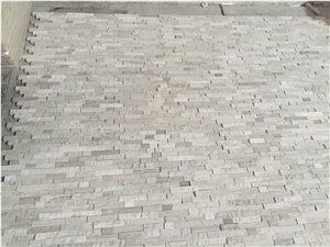 Mixed Marble Wooden Chips Mosaic Marble Grey Wooden Brick Mosaic for Wall