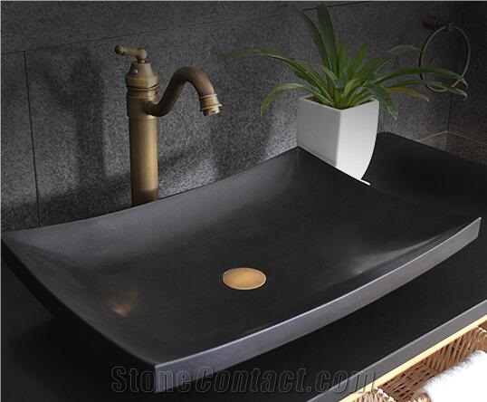 Polished Granite Basins and Sinks,Black and White Bathroom Sinks,Beige Round,Square and Irregular Wash Basins