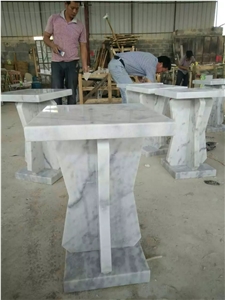 White Marble Coference Table Marble Guangxi White Custom Design Furniture for Office