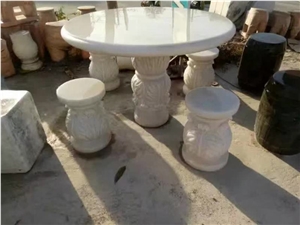 White Marble Home Stone Furniture Oriental White Conference Tables for Decor