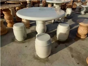 White Marble Round Table Marble Jade White Conference Tables for Decor