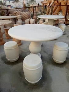 White Marble Round Table Marble Jade White Conference Tables for Decor