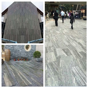 New China Landscape Granite Tiles, Grey Flamed Tiles,Slab,Thin Tiles, Polished Tiles Flooring and Wall Covering, Big Random,Cheap Price Natural Building Stone ,Indoor Decoration