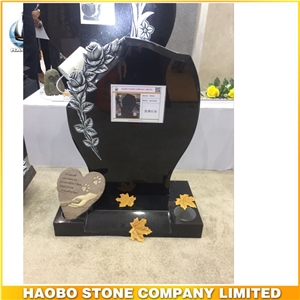 Beautiful Carved Rose Headstone for Sale
