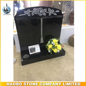High Quality Absolute Black Granite Book Shaped Tombstones