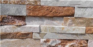 Black Slate Wall Cladding, Grey Slate Split Face Culture Stone, Yellow Slate Brick Stacked Stone, Colorful Cultured Stone