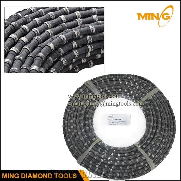 Rubber Coating Diamond Wire for Marble Quarrying