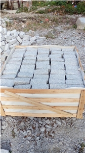 All Side Split Cubestone,Natural Split Grey Granite Cobbles,G603 Natural Granite Paving Stone,Exterior Stone Paver,Light Grey Granite Floor Stone,Stone Cobbles