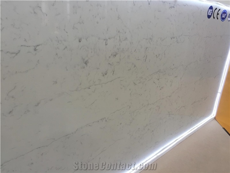 Quartz Stone Solid Surfaces Polished Slabs & Tiles Engineered Stone Artificial Stone Slabs for Hotel Kitchen,Bathroom Walling Panel Customized Edges