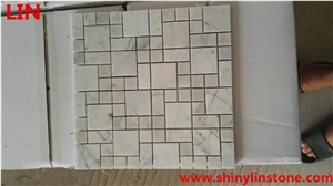 Statuario Venato Marble Maosic Tiles,White Marble Mosiac Tile, Statuary Vein Marble Polished Mosaic Tiles for Wall & Floor Covering