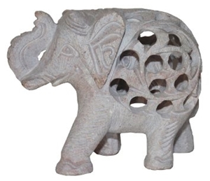 Soapstone Elephant Statue