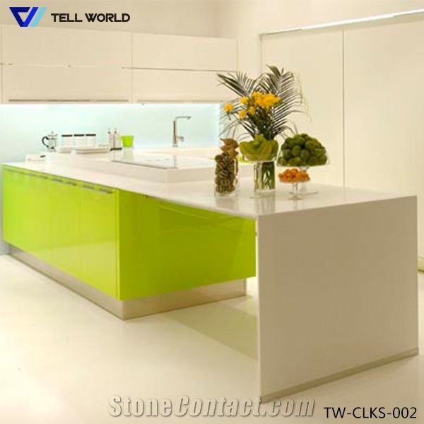 Artificial Marble Stone Quartz Sheets Kitchen Countertops From