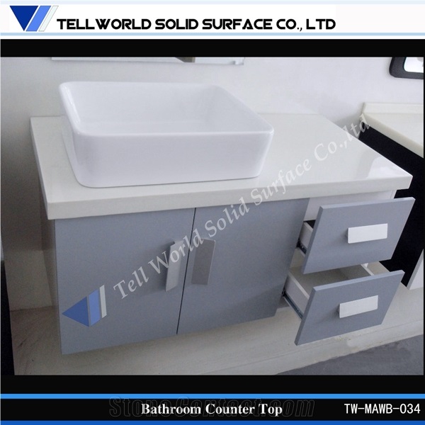 Artificial Marble Stone Wash Basin Modern Sink Bathroom Furniture