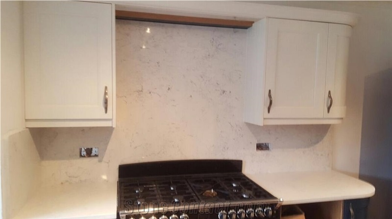 Carrara White Quartz Stone Kitchen Countertop,Top Quality and Service,More Durable Than Granite, Minus the Maintenance