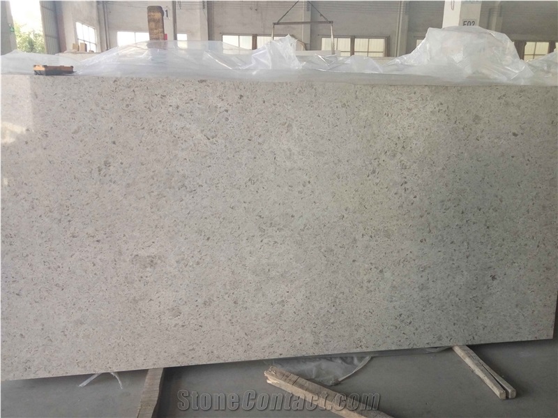 China Grey Color Quartz Stone Surface Big Slabs for Sale