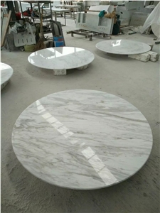 Good Quality Customized Greece Volakas White Marble Round Table