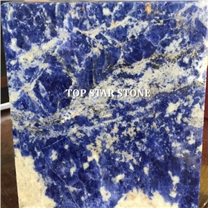 Backlit Blue Luxury Stone for Wall Panel Decoration