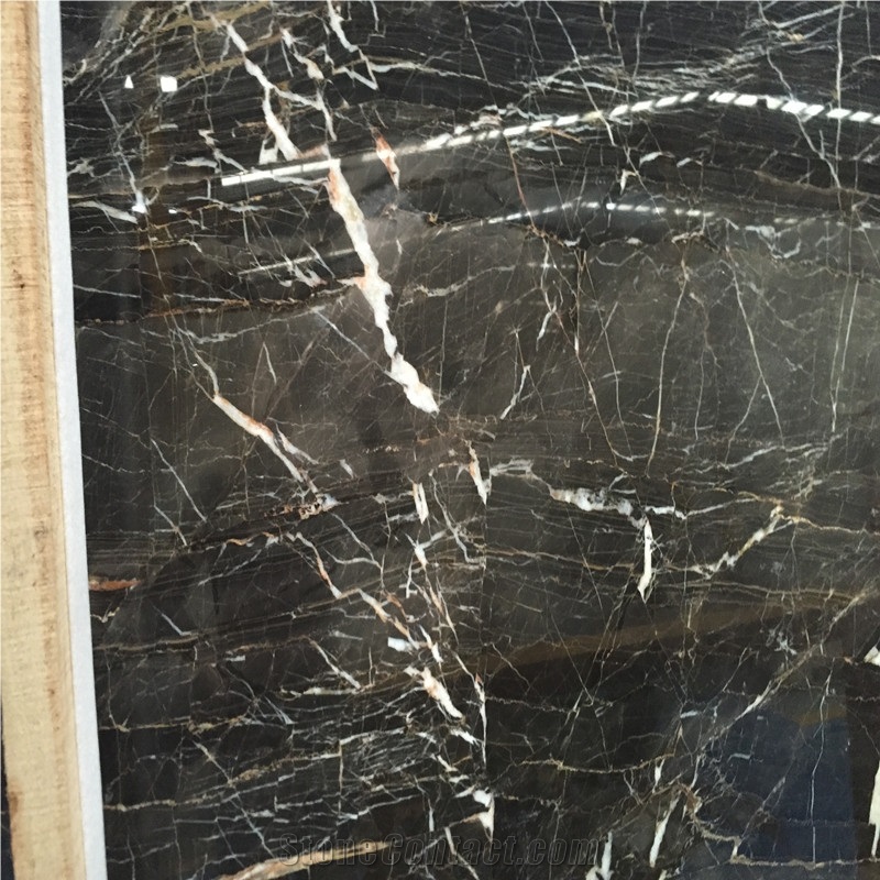Cheap China Brown Marble with Gold Veins, Brown Marble Slabs & Tiles