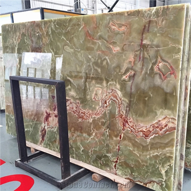Hot Sale Light Color Green Onyx Marble Slab Price
