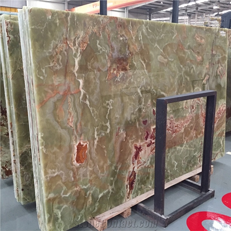 Hot Sale Light Color Green Onyx Marble Slab Price