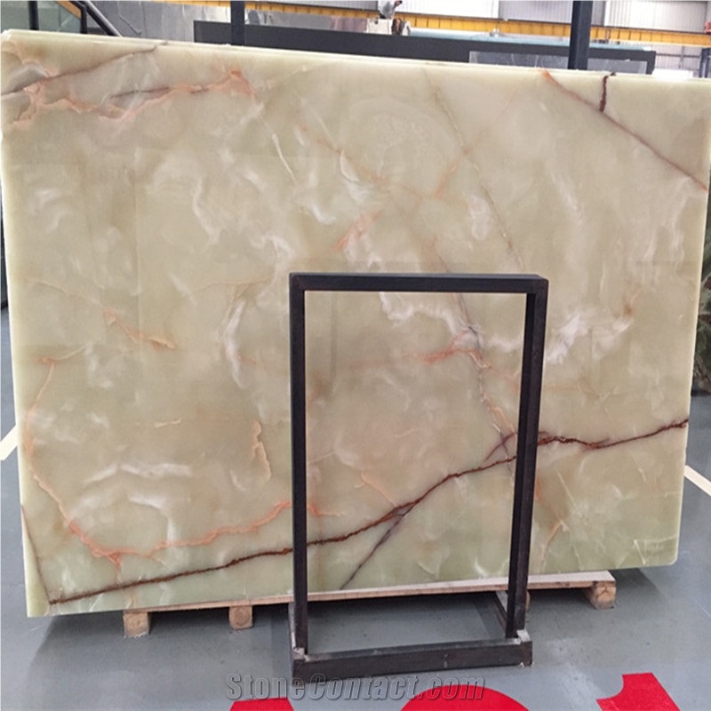 Onice Verde Green Onyx Light Color Onyx Stone for Floor and Wall Tiles