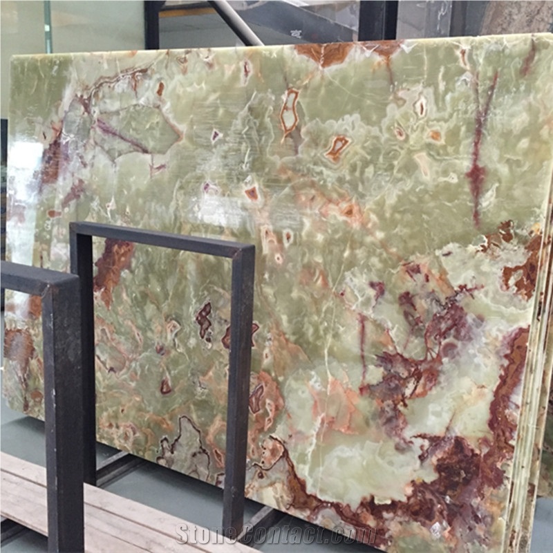 Onice Verde Green Onyx Marble Slab for Hotel Wall Tile