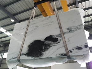 China Panda White Marble High Polished Slab Tiles, Panda White Marble Tiles for Flooring Design