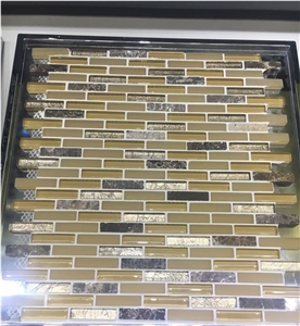 Chinese Glass Mosaic for Wall,Floor,Bathroom,Interior, Background,Decoration Glass Mosaic Tiles Yellow Mosaic