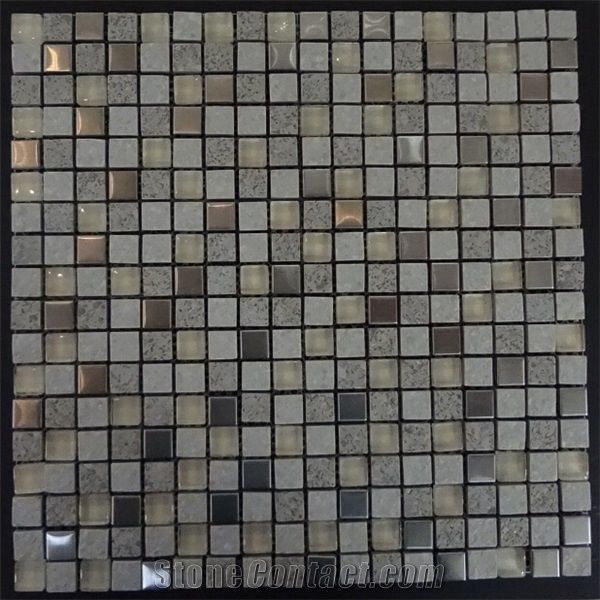 Mixed Marble Ceramic Mosaic Tiles, Mosaic Tile Ceramic