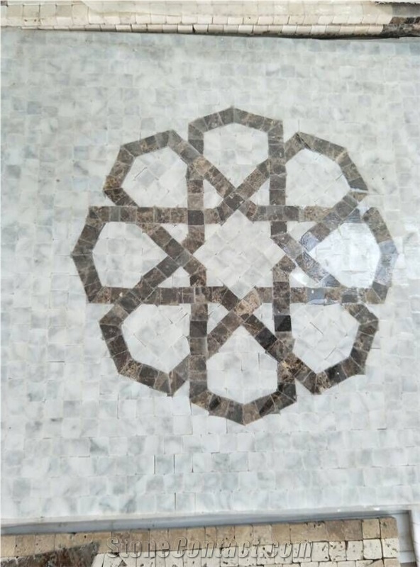 Polished Black,Brown and Grey Square Stone Mosaic/Stone Mosaic Patterns/Wall Mosaic/Floor Mosaic/Interior Decoration/Customized Mosaic Tile/Mosaic Tile for Bathroom&Kitchen&Hotel Decoration