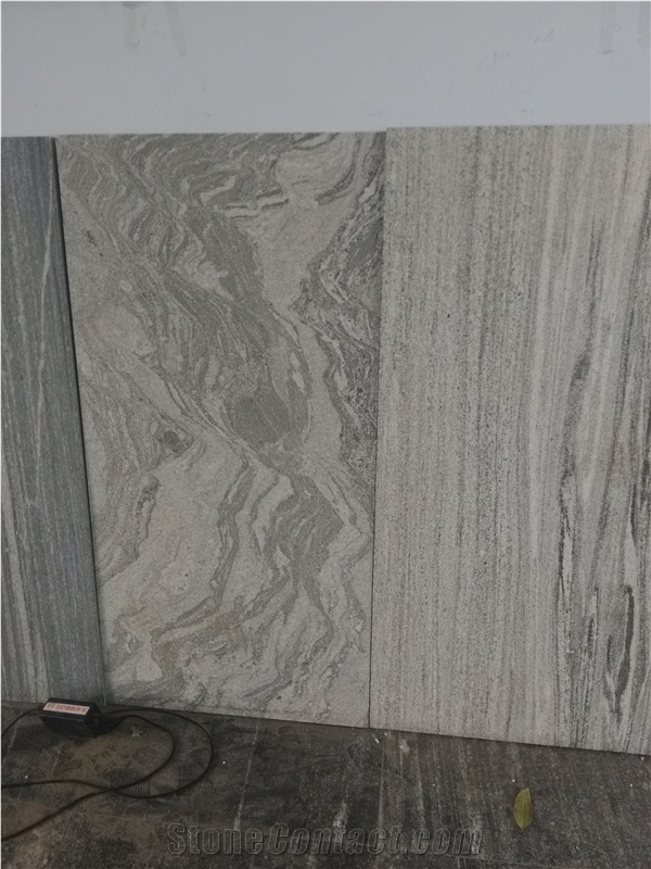 Grey Granite with White Veins, G302 Granite, Sand Ripple Granite Tile