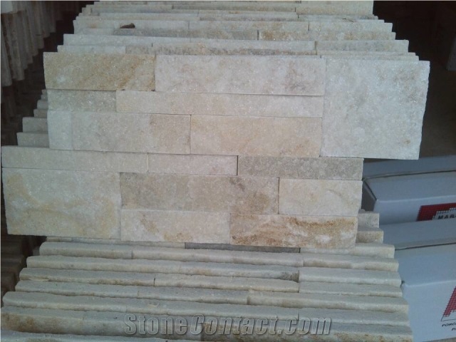 Beige Quartzite/Culture Stone/Wall Decor/Thin Stone Veneer/Ledge Stone