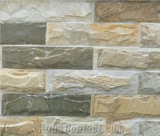 Beige Slate Mushroom Split Wall Tile Wall Cladding Brick Stacked Stone Ledge Stone Corner Stone Stone Veneer Cultured Stone