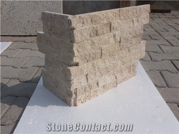 Beige Travertine Culture Stone/Wall Panels/Chinese Ledge Stone/Wall Cladding/Stone Veneer