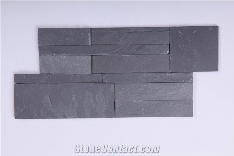 Cheap China Black Slate Cultured Stone for Wall Cladding Decor, Ledge/Loose Stone Feature Wall, Natural Building Stone Wall Decoration, Thin Stone Veneer
