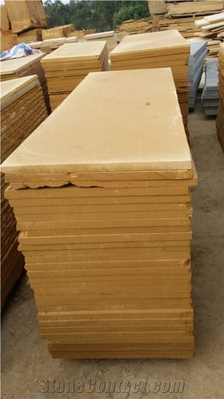 China Yellow/Beige Sandstone,Sandstone Tiles , Slabs , Walling Stone