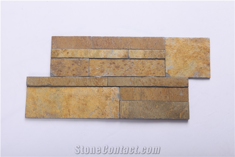 Chinese Popular Cheap Rusty, Brown Cultural Split Face Slate Tile, Culture/Corner/ Ledge Stone Wall Cladding Decor, Exterior Natural Building Stone Wall Garden Decoration