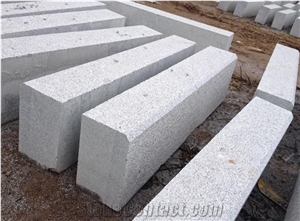 G341 Light Grey Granite Flamed Bevel Edge Kerbstones, Chamfered 5*5cm Curbstones, Granite Road Side Stone, Garden Paving Decoration, Natural Building Stone Curbs, Kerbs Project, Rough-Picked Kerbstone
