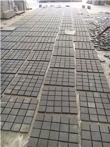 G654 Mesh on Back Cube Stone, China Impala/Padang Dark/Sesame Black Paving Stones for Walkway/Courtyard/Driveway/Garden Road/Exterior Flooring