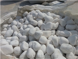 Snow White Pebble Stone for Landscaping and Decoration, Snow White Mechaism Stone Pebbles, Pure White Natural Crushed River Stone, White Stone Gravel in Garden
