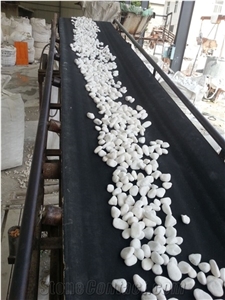 Snow White Pebble Stone for Landscaping and Decoration, Snow White Mechaism Stone Pebbles, Pure White Natural Crushed River Stone, White Stone Gravel in Garden