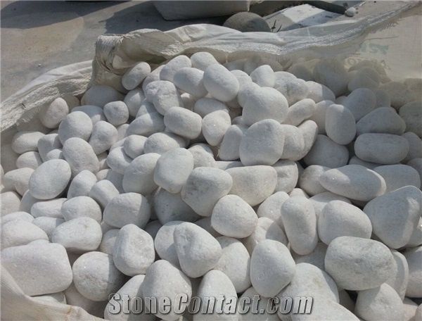 Snow White Pebble Stone For Landscaping And Decoration Snow White Mechaism Stone Pebbles Pure White Natural Crushed River Stone White Stone Gravel In Garden From China Stonecontact Com