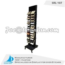 Double Sided Display Rack Metal Display with Wheels
