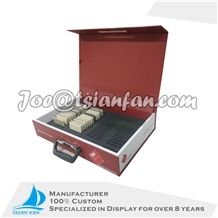 Stone Display Stand Sample Cardboard Display Case