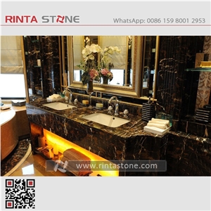 Black Golden Flower Marble Bathroom Design Wall Clading Flooring Covering Athens Portoro Black Nero Portoro Yellow Black Marble Athens Golden Black Marble with White Veins